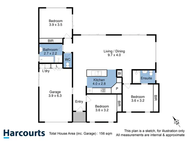 Floorplan of Homely house listing, 2 Turquoise Way, Kingston TAS 7050