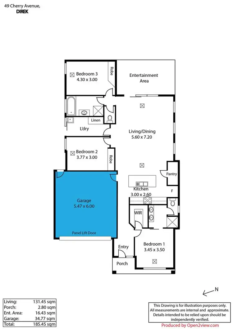 Floorplan of Homely house listing, 49 Cherry Avenue, Direk SA 5110