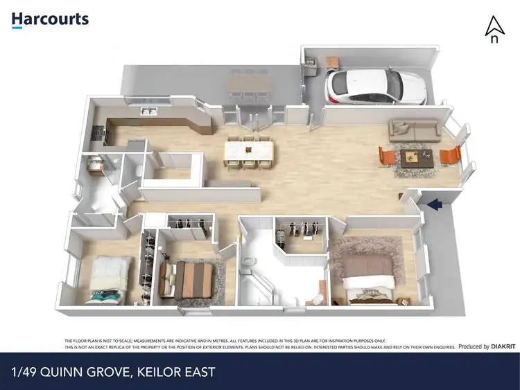 Floorplan of Homely villa listing, 1/49 Quinn Grove, Keilor East VIC 3033
