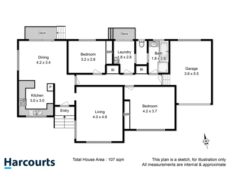 Floorplan of Homely unit listing, 2/6 Arthur Street, Sorell TAS 7172