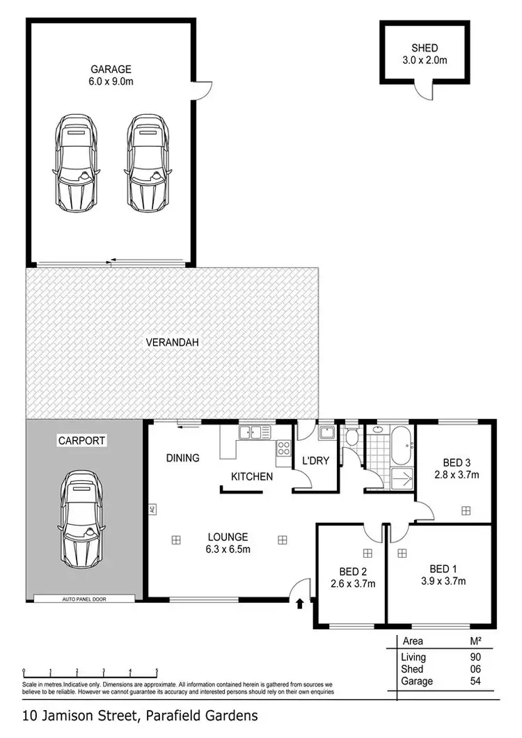 Floorplan of Homely house listing, 10 Jamison St, Parafield Gardens SA 5107