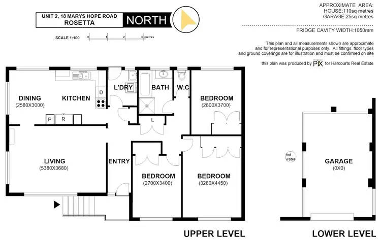 Floorplan of Homely unit listing, 2/18 Marys Hope Road, Rosetta TAS 7010