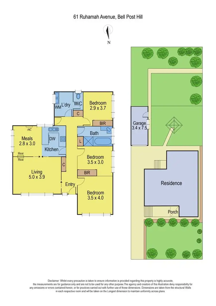 Floorplan of Homely house listing, 61 Ruhamah Avenue, Bell Post Hill VIC 3215