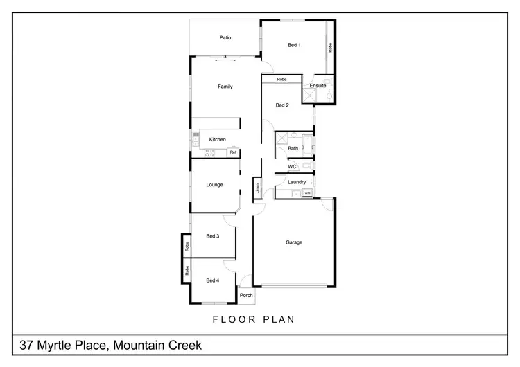 Floorplan of Homely house listing, 37 Myrtle Place, Mountain Creek QLD 4557