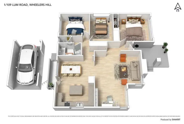 Floorplan of Homely unit listing, 1/109 Lum Road, Wheelers Hill VIC 3150