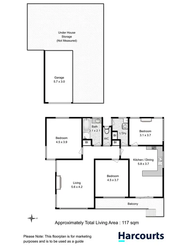 Floorplan of Homely house listing, 9 Bastick Street, Rosny TAS 7018