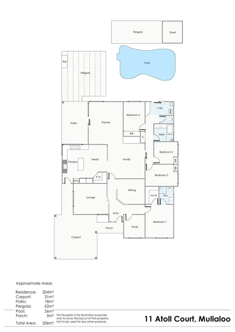 Floorplan of Homely house listing, 11 Atoll Court, Mullaloo WA 6027