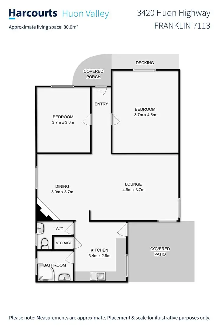 Floorplan of Homely house listing, 3420 Huon Highway, Franklin TAS 7113