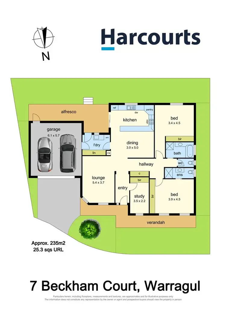 Floorplan of Homely house listing, 7 Beckham Court, Warragul VIC 3820