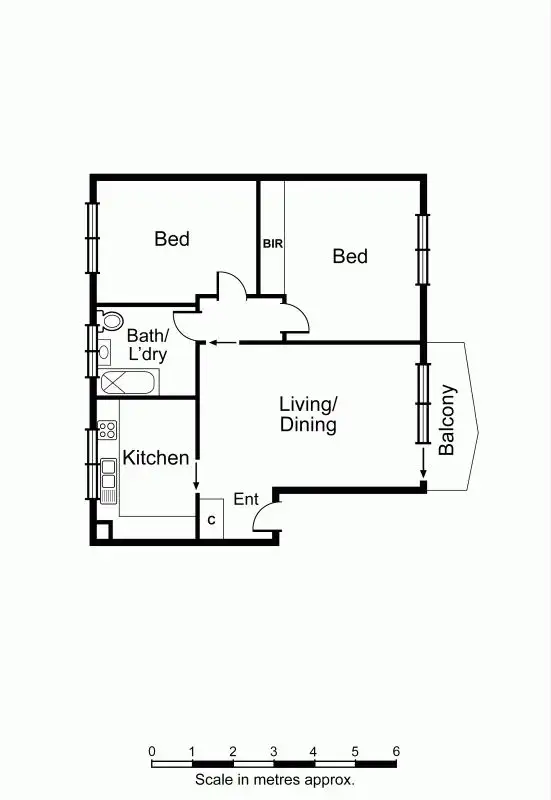 Floorplan of Homely unit listing, 7/124 Alexandra Street, St Kilda East VIC 3183