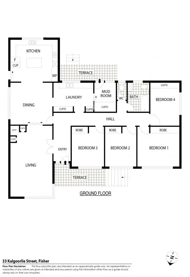Floorplan of Homely house listing, 33 Kalgoorlie Crescent, Fisher ACT 2611
