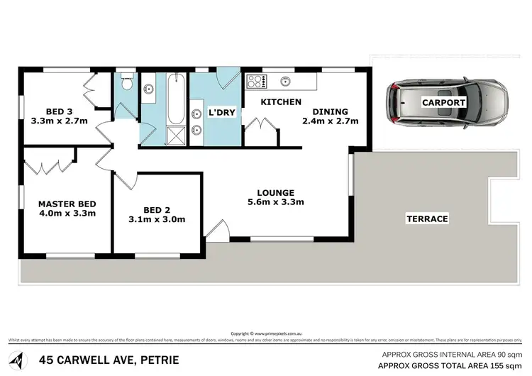 Floorplan of Homely house listing, 45 Carwell Avenue, Petrie QLD 4502