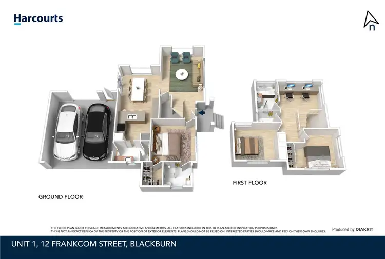 Floorplan of Homely townhouse listing, 1/12 Frankcom Street, Blackburn VIC 3130