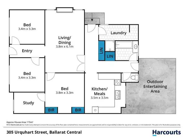 Floorplan of Homely house listing, 305 Urquhart Street, Ballarat Central VIC 3350