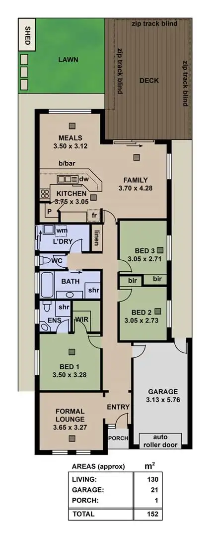 Floorplan of Homely house listing, 17 Mori Street, Woodcroft SA 5162