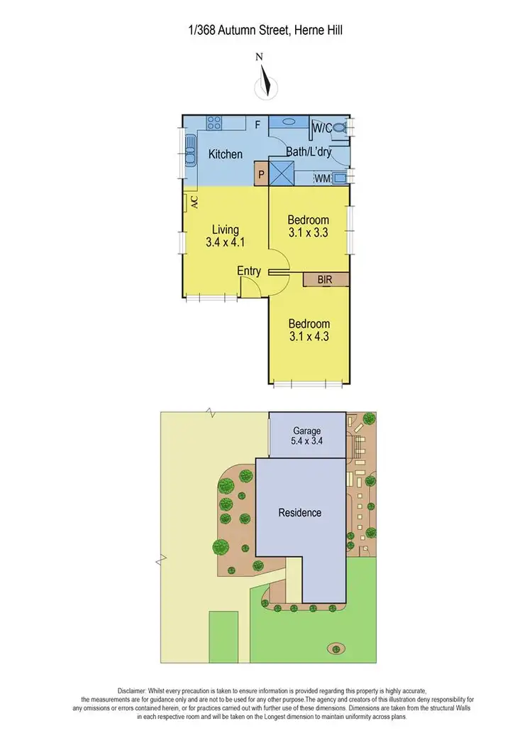 Floorplan of Homely unit listing, 1/368 Autumn Street, Herne Hill VIC 3218