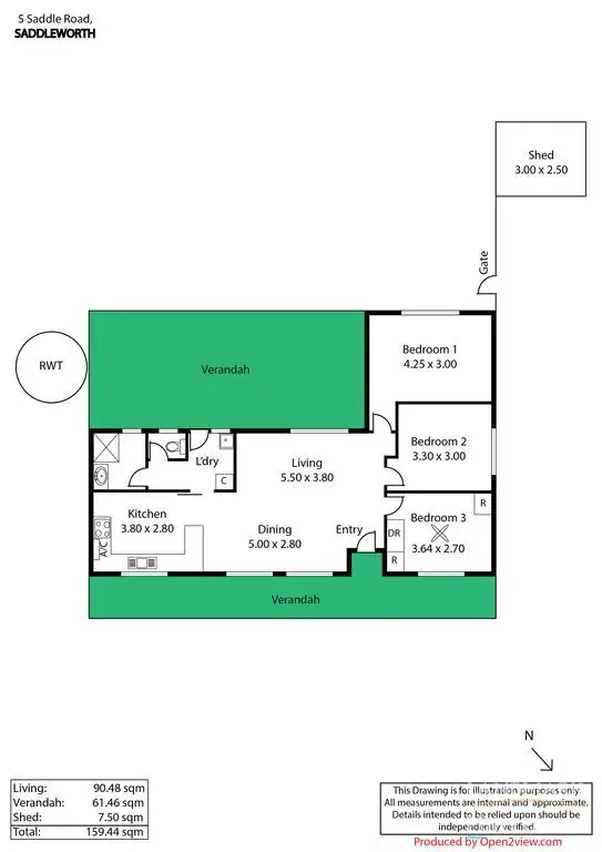 Floorplan of Homely house listing, 5 Saddle Road, Saddleworth SA 5413
