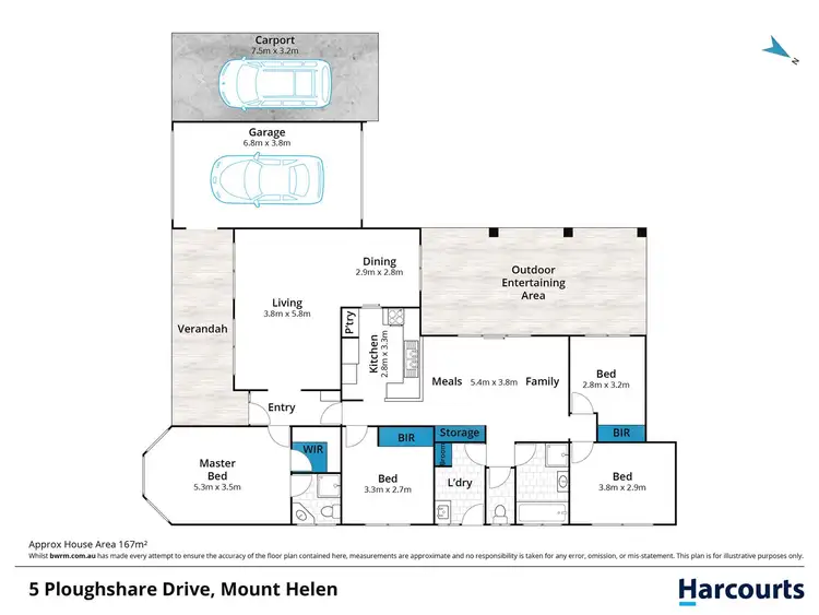 Floorplan of Homely house listing, 5 Ploughshare Drive, Mount Helen VIC 3350