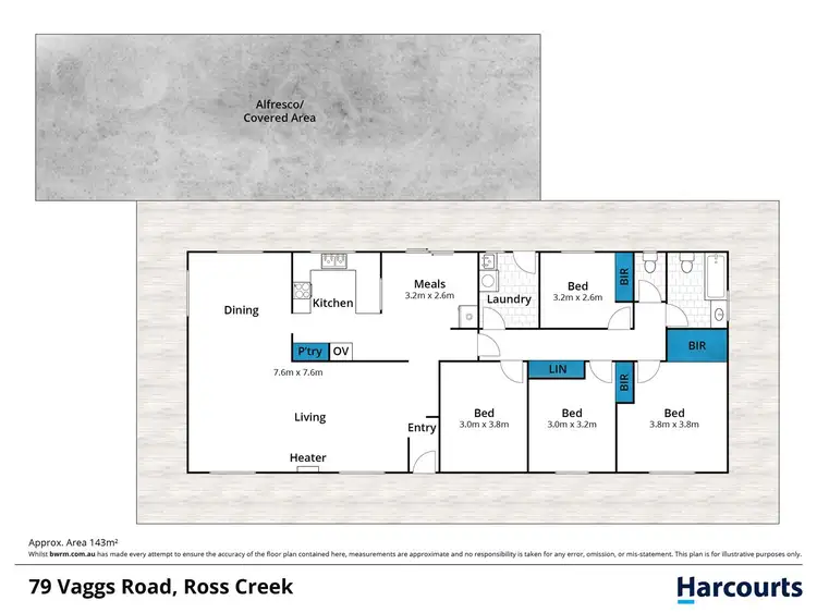 Floorplan of Homely house listing, 79 Vaggs Road, Ross Creek VIC 3351
