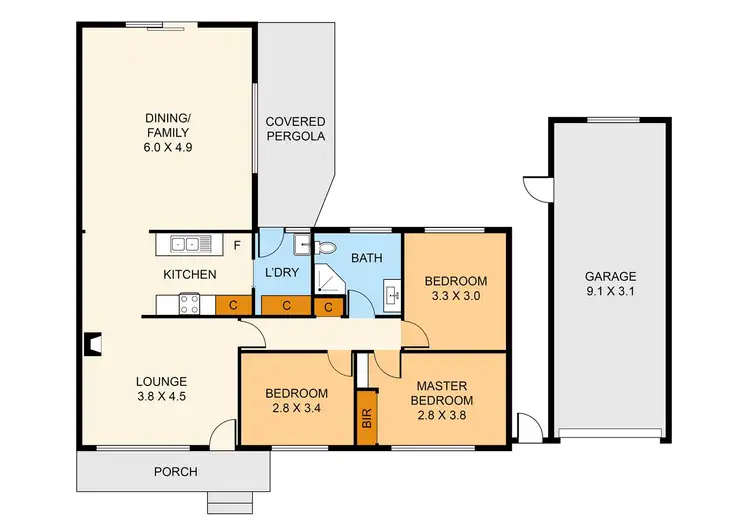 Floorplan of Homely house listing, 28 Market Street, Boronia VIC 3155