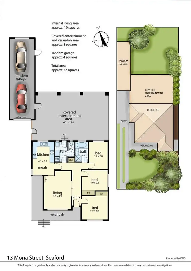 Floorplan of Homely house listing, 13 Mona Street, Seaford VIC 3198