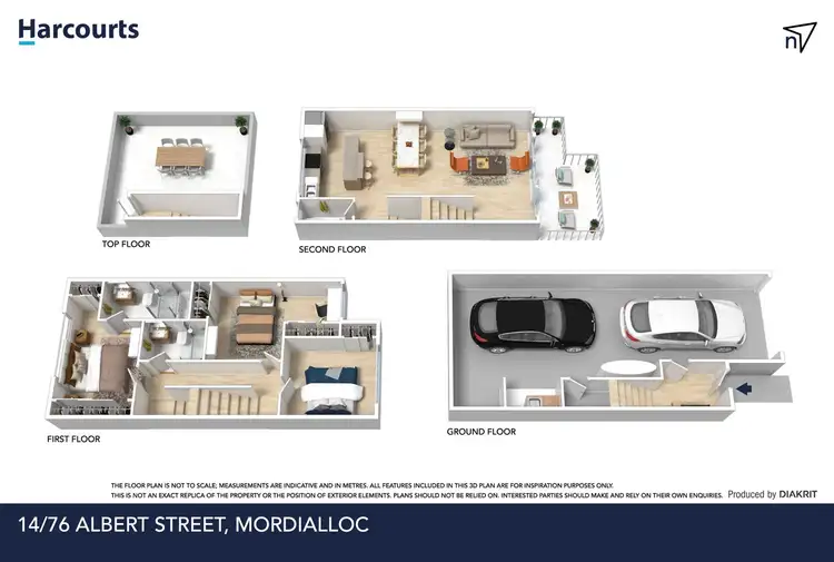 Floorplan of Homely townhouse listing, 14/76 Kokoda Place, Mordialloc VIC 3195