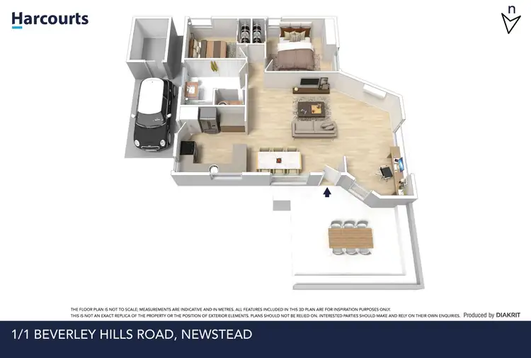 Floorplan of Homely unit listing, 1/1 Beverley Hills Road, Newstead TAS 7250