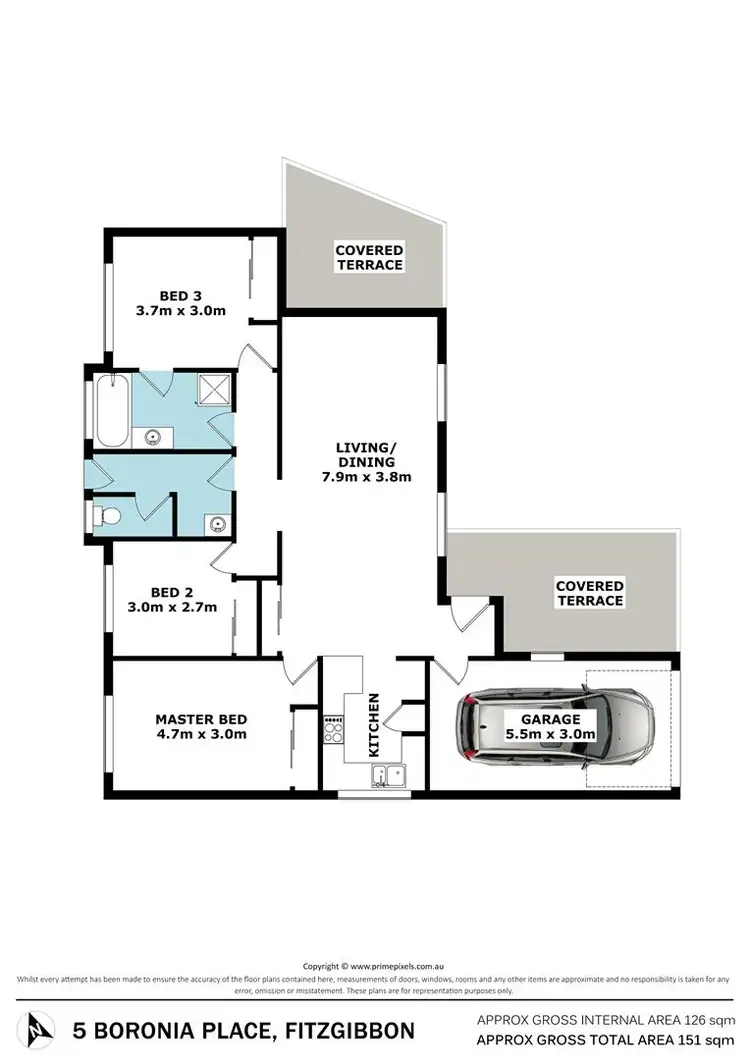 Floorplan of Homely house listing, 5 Boronia Place, Fitzgibbon QLD 4018