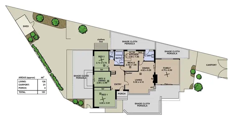 Floorplan of Homely house listing, 2 Pembry Crescent, Morphett Vale SA 5162