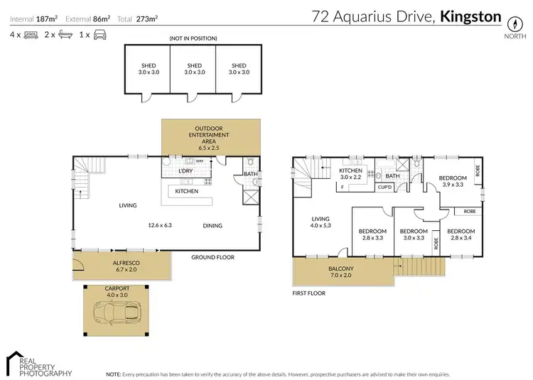 Floorplan of Homely house listing, 72 Aquarius Dve, Kingston QLD 4114