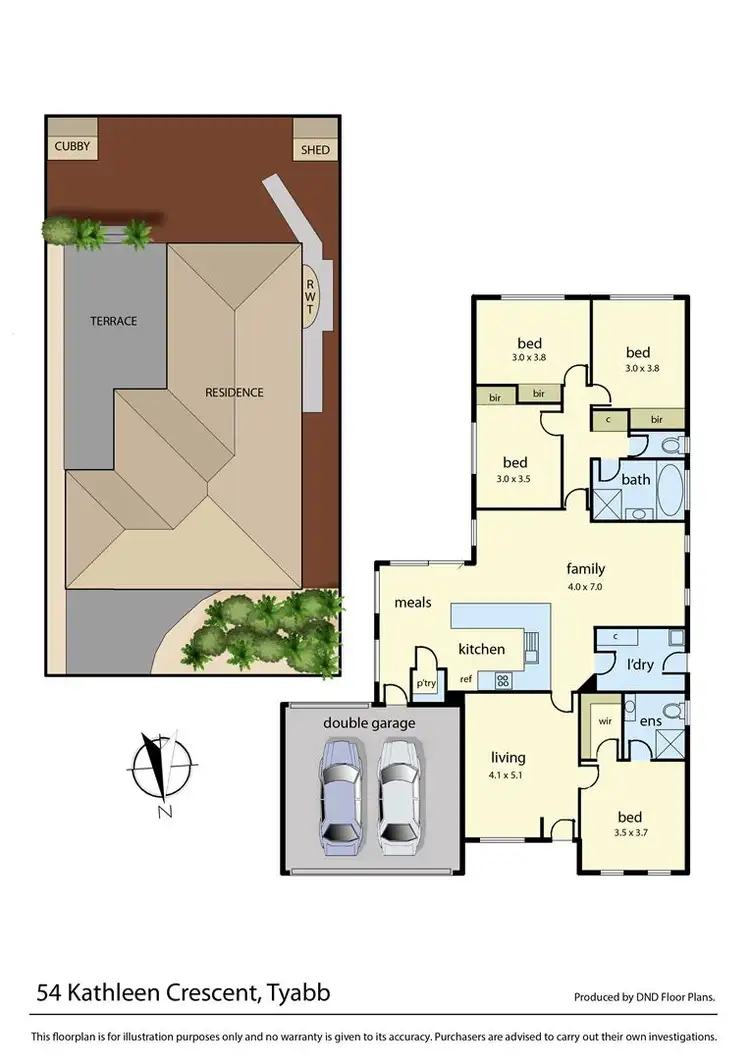 Floorplan of Homely house listing, 54 Kathleen Crescent, Tyabb VIC 3913