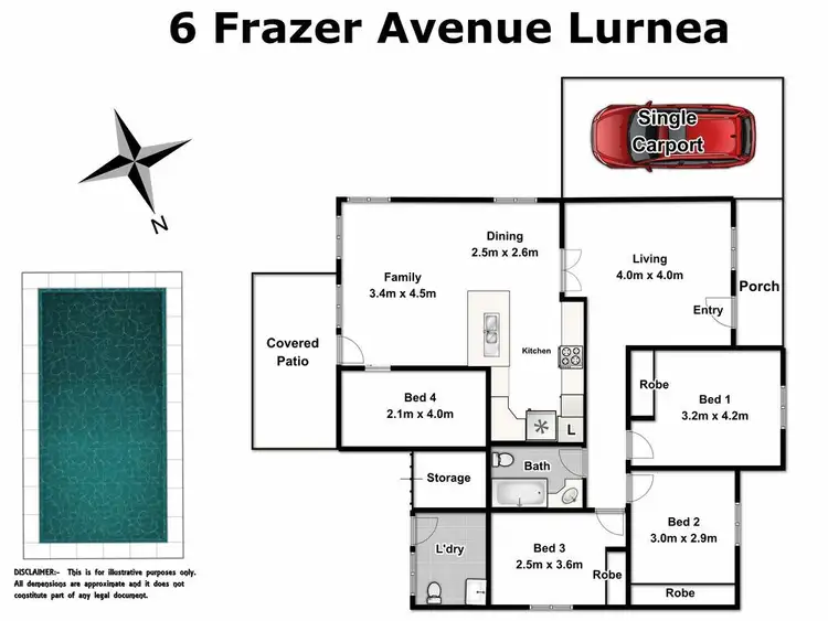 Floorplan of Homely house listing, 6 Frazer Avenue, Lurnea NSW 2170