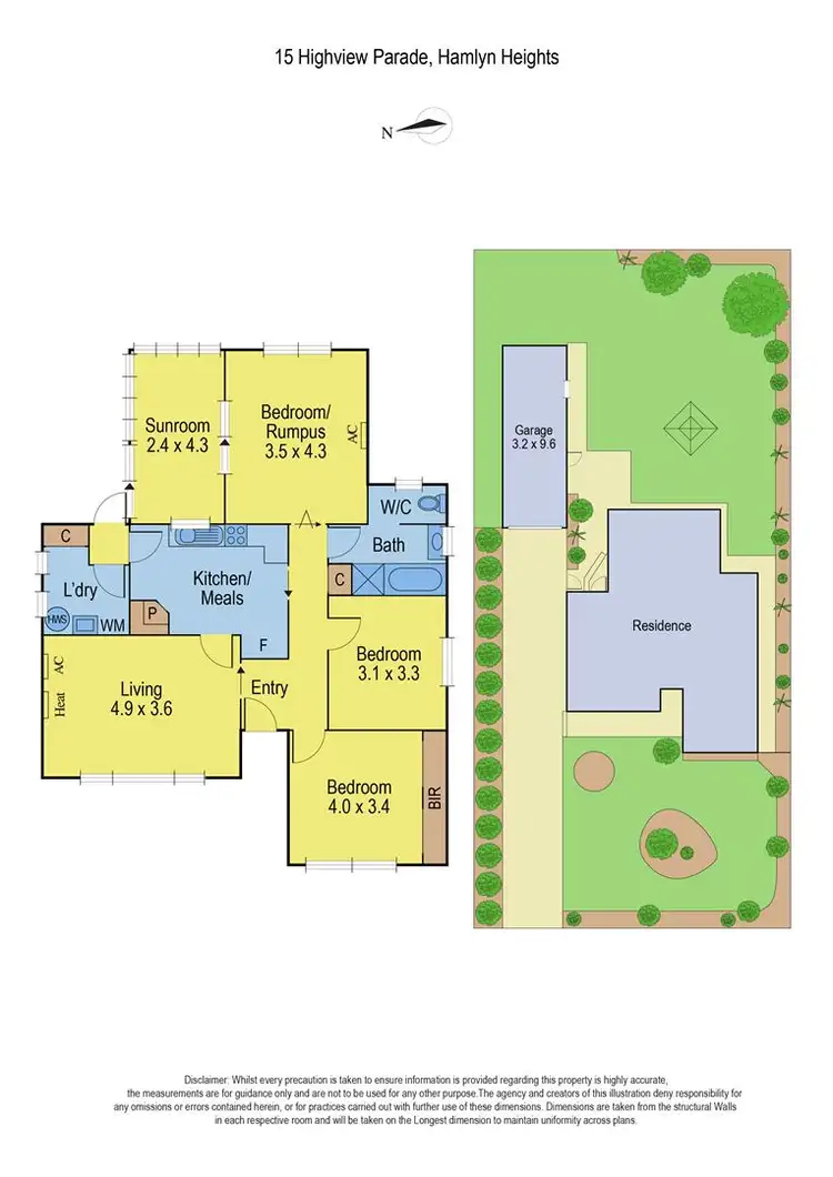 Floorplan of Homely house listing, 15 Highview Parade, Hamlyn Heights VIC 3215