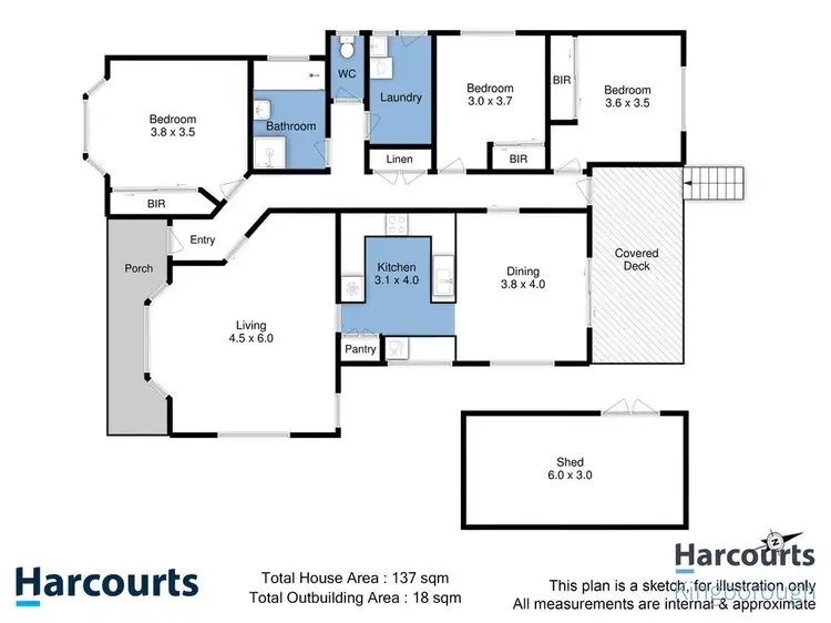 Floorplan of Homely house listing, 134 Willowbend Road, Kingston TAS 7050