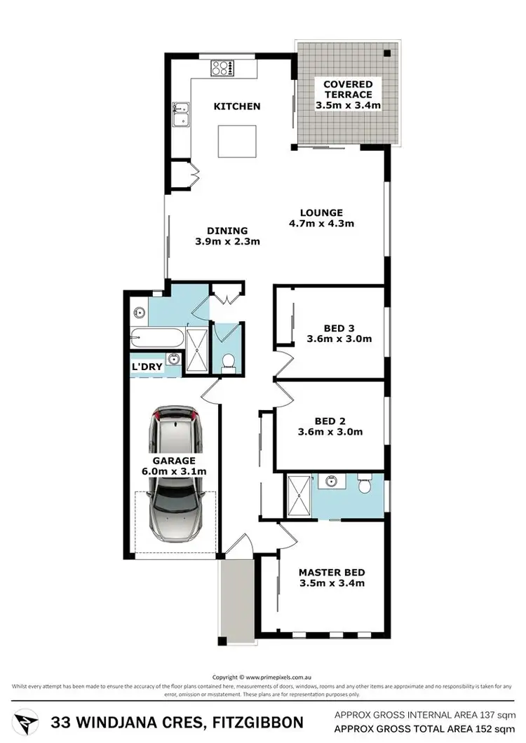Floorplan of Homely house listing, 33 Windjana Cres, Fitzgibbon QLD 4018