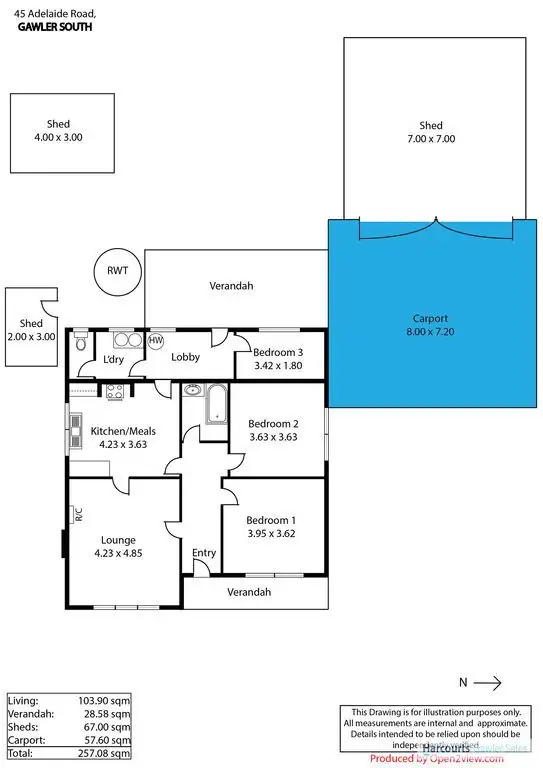 Floorplan of Homely house listing, 45 Adelaide Road, Gawler South SA 5118