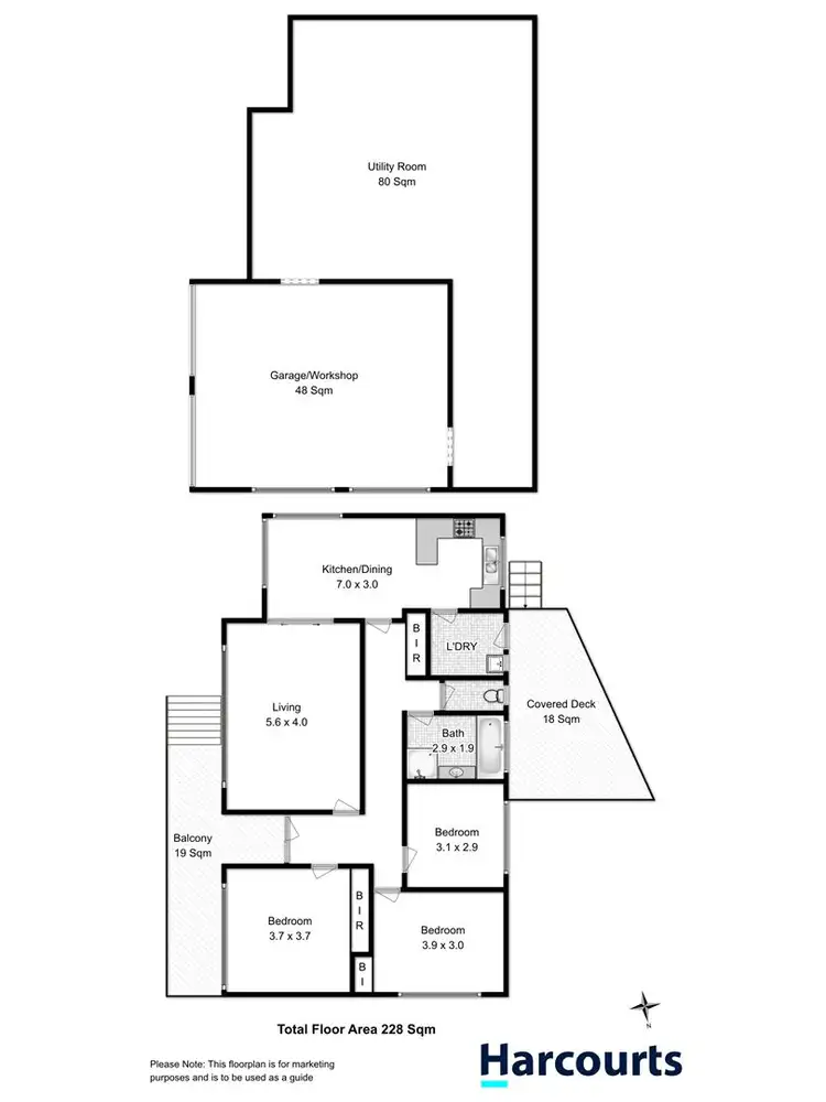 Floorplan of Homely house listing, 1 Lara Street, Howrah TAS 7018