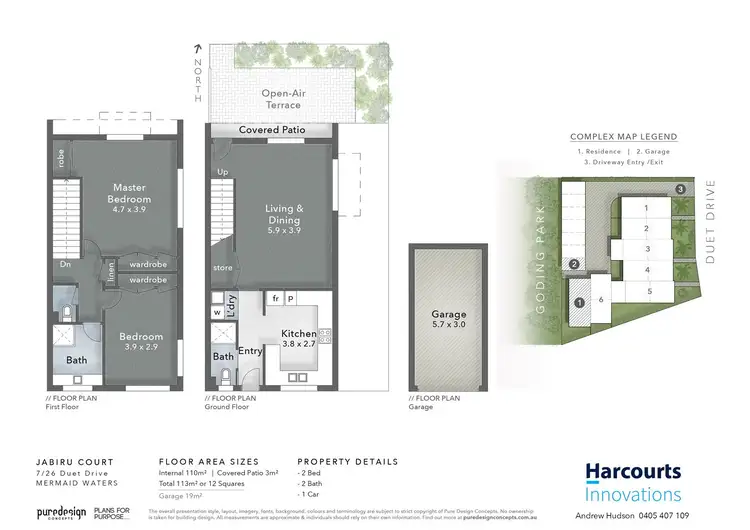 Floorplan of Homely semi-detached listing, 7/26 Duet Drive, Mermaid Waters QLD 4218