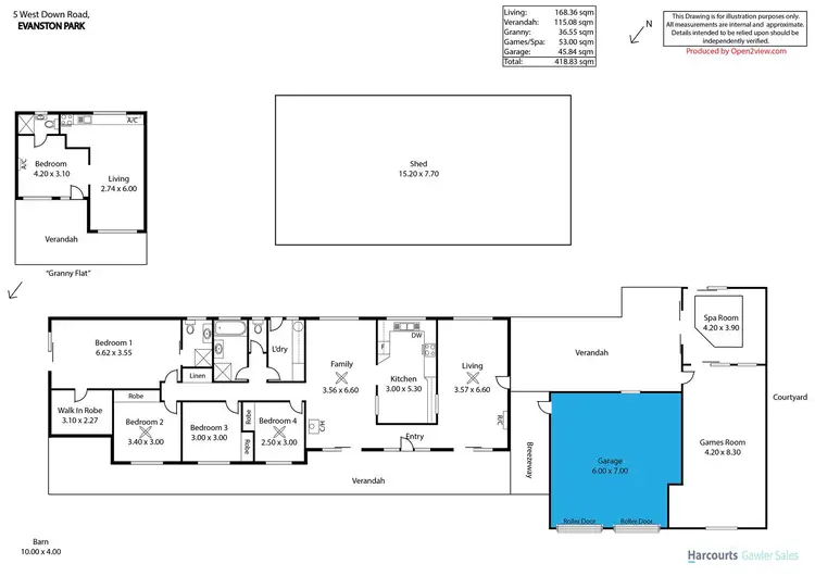 Floorplan of Homely house listing, 5 West Down Road, Evanston Park SA 5116