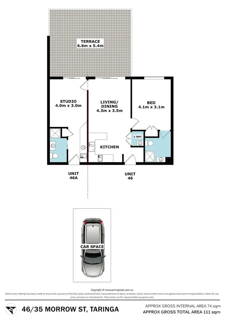 Floorplan of Homely apartment listing, 46/35 Morrow Street, Taringa QLD 4068