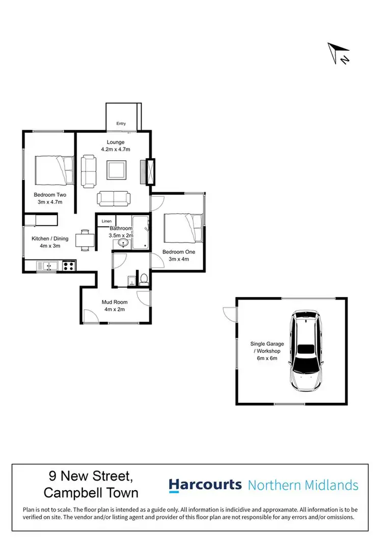 Floorplan of Homely house listing, 9 New Street, Campbell Town TAS 7210