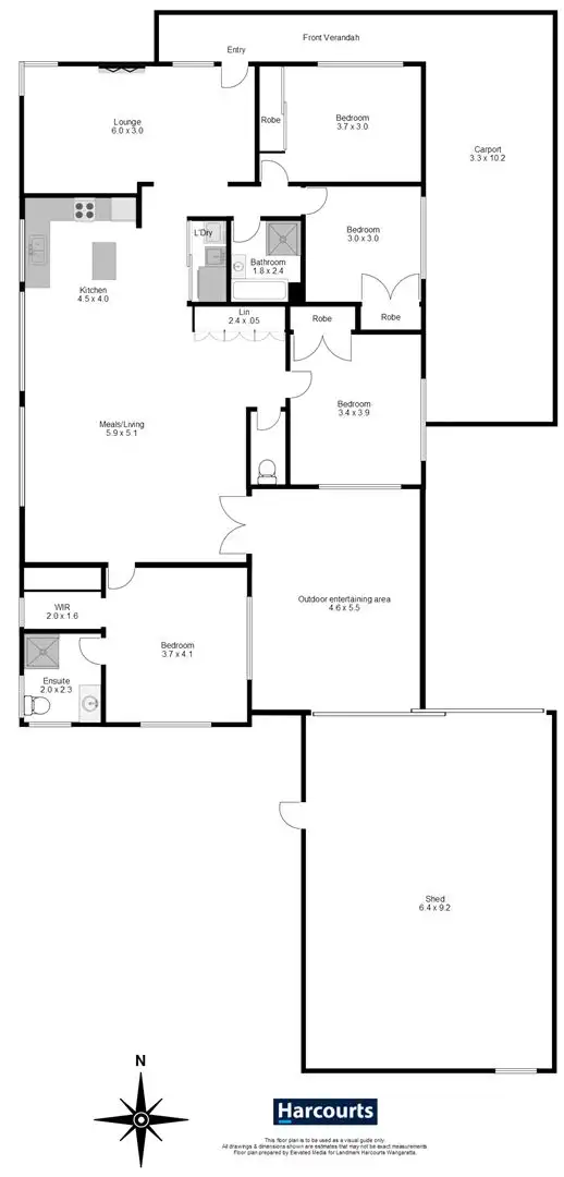 Floorplan of Homely house listing, 73 Docker Street, Wangaratta VIC 3677