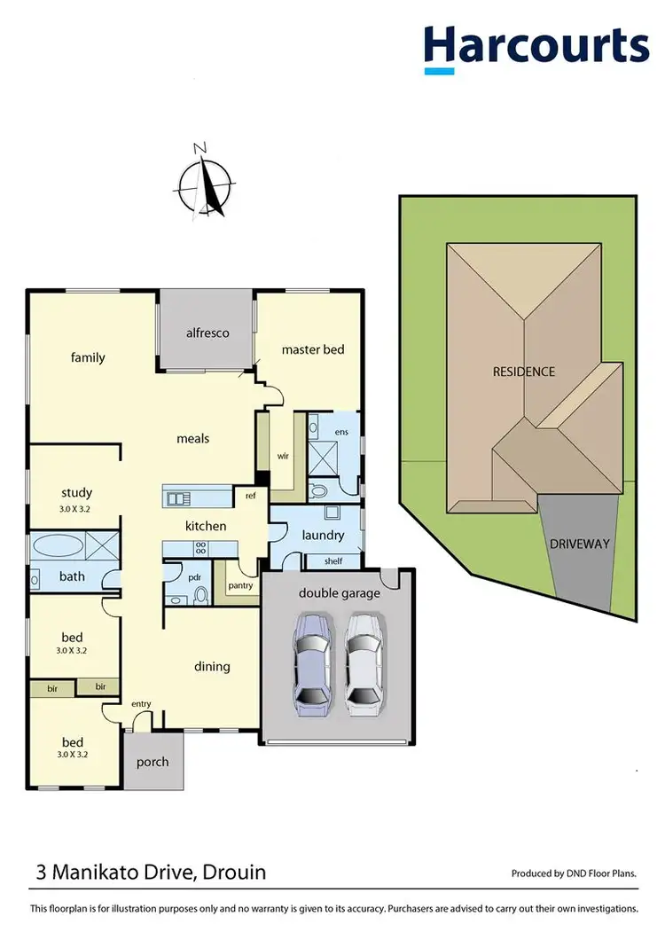 Floorplan of Homely house listing, 3 Manikato Drive, Drouin VIC 3818