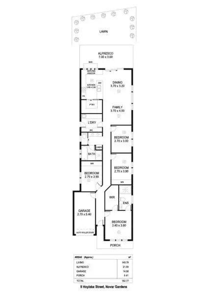 Floorplan of Homely house listing, 9 Hoylake Street, Novar Gardens SA 5040