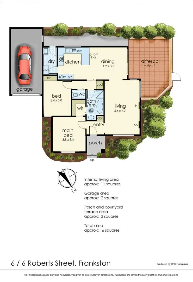 Floorplan of Homely unit listing, 6/6 Roberts Street, Frankston VIC 3199
