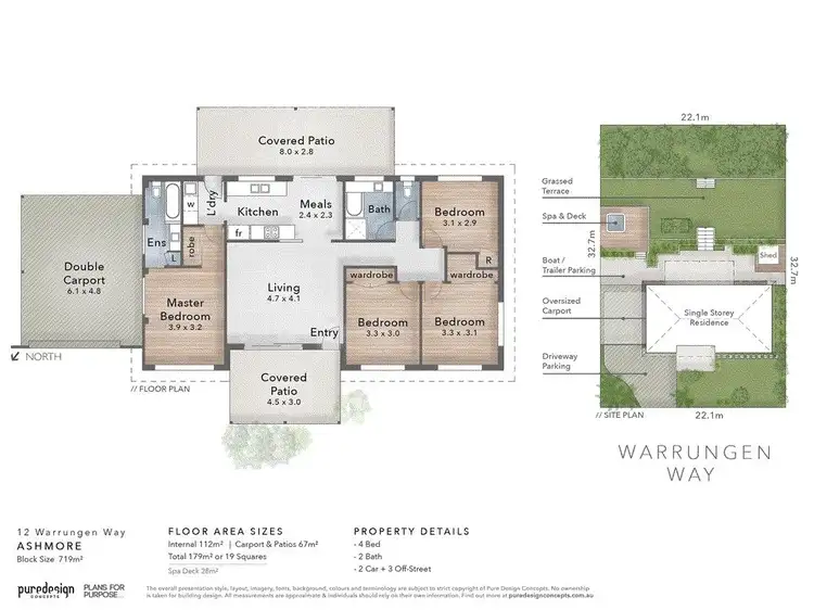 Floorplan of Homely house listing, 12 Warrungen Way, Ashmore QLD 4214