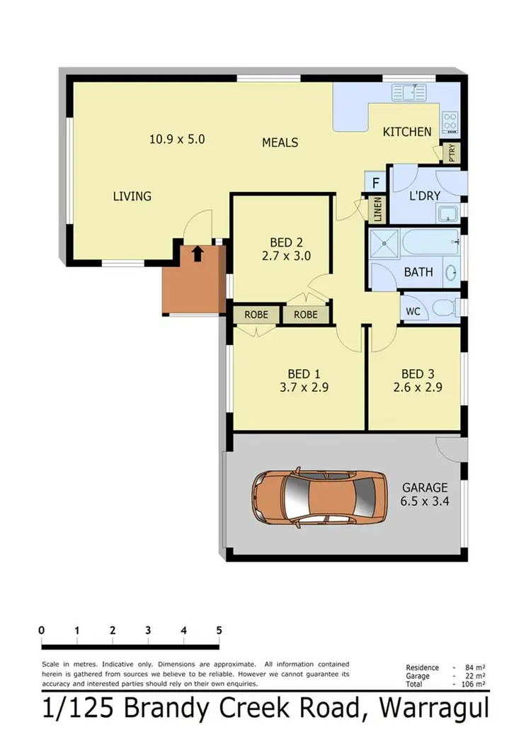 Floorplan of Homely unit listing, 1/125 Brandy Creek Road, Warragul VIC 3820