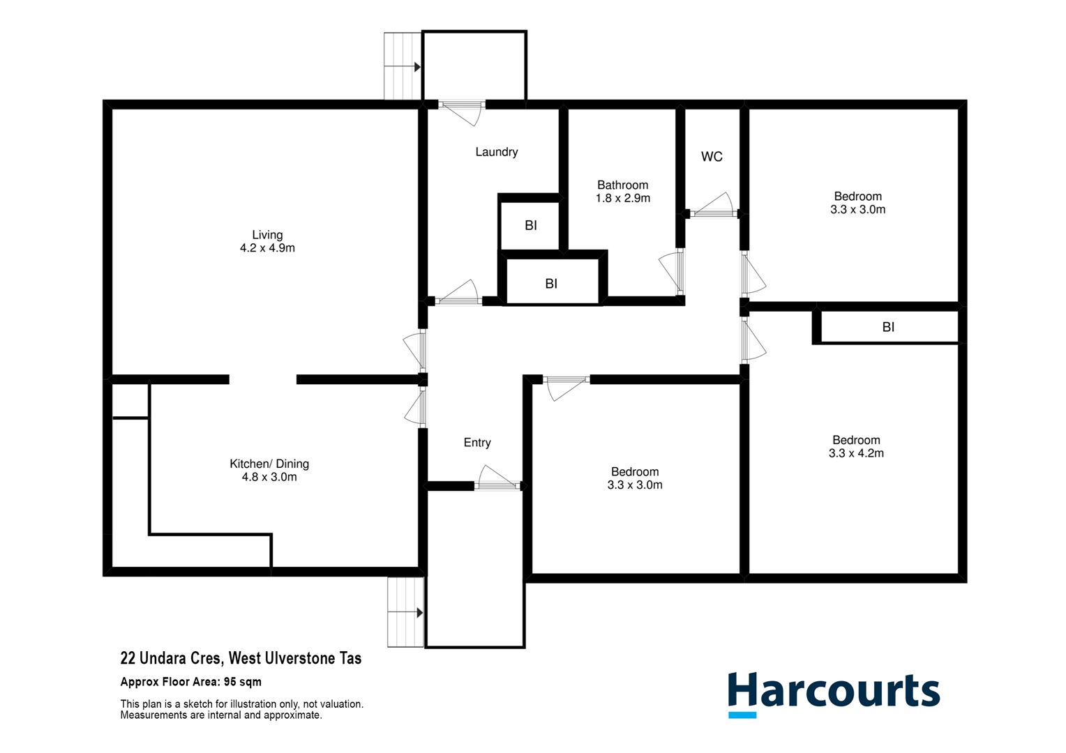 Floorplan of Homely house listing, 22 Undara Crescent, West Ulverstone TAS 7315