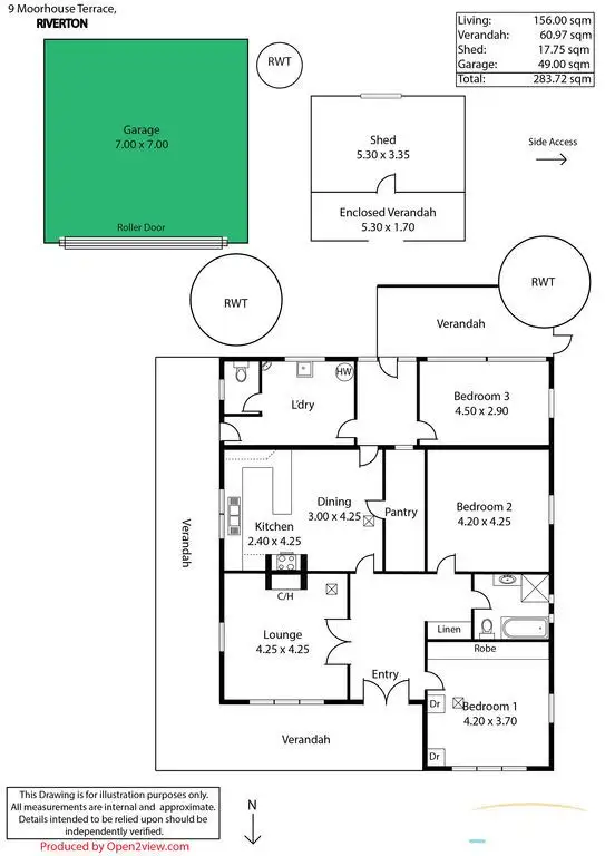 Floorplan of Homely house listing, 9 Moorhouse Tce, Riverton SA 5412
