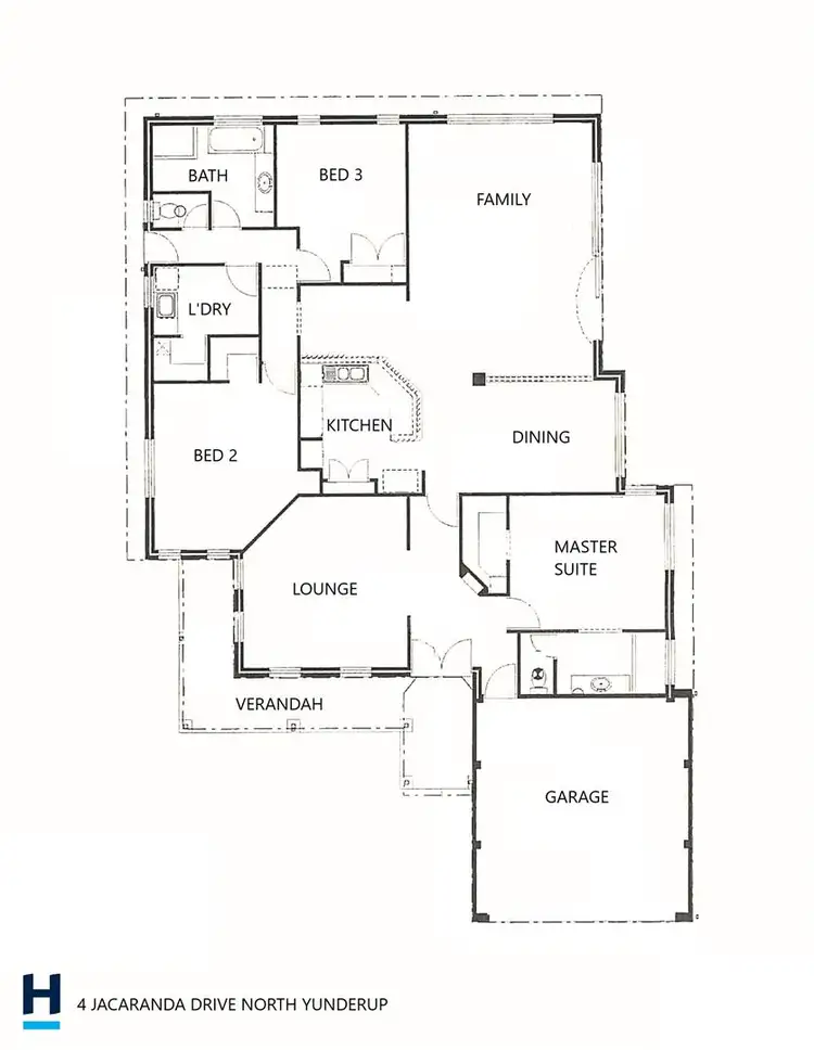 Floorplan of Homely house listing, 4 Jacaranda Drive, North Yunderup WA 6208